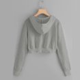 thumbnail image 5 of Posijego Zip Up Hoodies for Women Long Sleeve Crop Top Sweatshirts Casual Hooded Jacket Lightweight Outerwear, 5 of 7