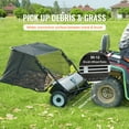 thumbnail image 3 of KFFKFF Tow-Behind Lawn Sweeper, 50-inch Pull-Behind Grass and Leaf Collector, 26 cu. ft High-Capacity Yard Sweeper with Adjustable Height for Lawn, Garden, and Farm Maintenance, 3 of 9