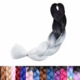 thumbnail image 2 of SEGO Ombre Jumbo Braiding Hair Extensions Colored Hair Weave Synthetic Crochet Twist Box Braid Hair Black/Pink/Blue/Purple Fake Hair Extension for Women, 2 of 8