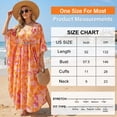 thumbnail image 2 of Justay Story Kaftan Dresses for Women Cover up One Size Swimsuit Beach Dresses Yellow, 2 of 9