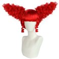 thumbnail image 1 of Peluca roja rizada con cuernos para cosplay, estilo payaso, anime, 25 cm, 1 of 2