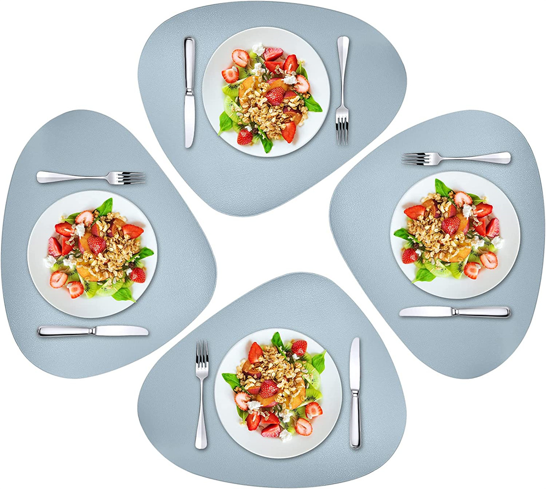 Round Autumn Placemats 4 Piece Set Outdoor Indoor Placemats Leather