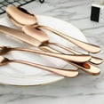 thumbnail image 5 of Rose Gold Silverware Set, 20 Piece Stainless Steel Flatware Cutlery Set for 4, Mirror Finish, Dishwasher Safe, 5 of 5