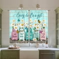 thumbnail image 4 of Farmhouse Floral Kitchen Curtains 2 Panels - Country Rustic Daisy Flower Short Cafe Decor for Dining Room - Tier Retro Inspirational Quotes Rod Pocket Window Drapes Treatment 28x39 Inch, 4 of 6