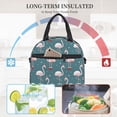 thumbnail image 4 of Uemuo Flamingo Printed Lunch Bag Lunch Box Reusable Insulated Lunch Tote Bag, Leakproof Thermal Cooler Sack Food Handbags Case High Capacity, 4 of 5