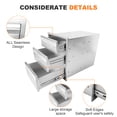 thumbnail image 2 of BeesClover Stainless Steel Outdoor Kitchen Drawers, Flush Mount BBQ Access Drawers with Venting Panel & Handle, Weatherproof for BBQ Island, Patio Grill Station, 2 of 7