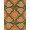 Orange Green, Pattern 6, variant on ODIKA Orange Flowing Burnt Earthy Decorative Balanced Rhythm Motif for Playroom, Bedroom, Reading Nook, Pet Friendly & Kids Safe Play