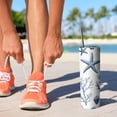 thumbnail image 2 of 20oz Coastal Coral Starfish Skinny Tumblers Stainless Steel Tumbler with Lid and Straw,Vacuum Insulated Double Wall Travel Tumbler Cups with Cleaning Brush for Coffee,Tea, 2 of 6