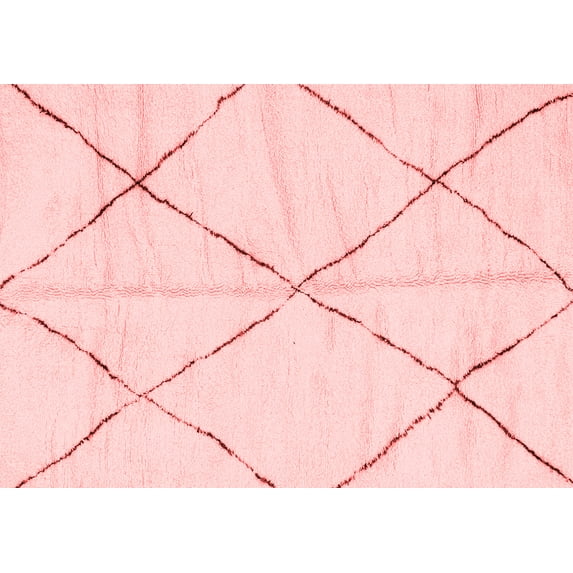 Ahgly Company Machine Washable Indoor Rectangle Solid Red Modern Area Rugs, 8' x 10'