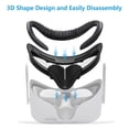 thumbnail image 4 of Pack de 2 almohadillas faciales para Oculus Quest 2 Hanpusen, antivaho y resistentes al sudor, 4 of 7