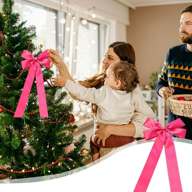 Xihbxyly Ofertas Prime Del Día Solo Hoy Adorno Colgante de Lazo Navideño, Corona para Árbol de Navidad, Ramo de Flores, Caja de Regalo, Decoración de Regalo, Decoración de Flores