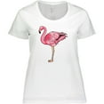 thumbnail image 3 of Inktastic Pink Flamingo Women's Plus Size T-Shirt, 3 of 5