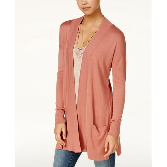 Hippie Rose Juniors Open Front Duster Cardigan Velveteen XS