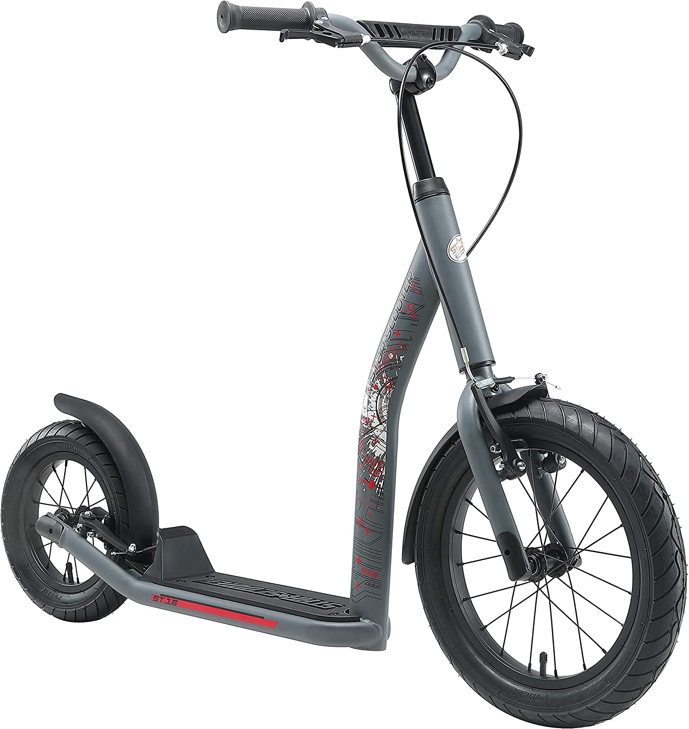 STAR SCOOTER Kick Scooter air Tires for Kids 8 Year Old Boy Girl Push