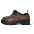 thumbnail image 6 of Pandaie Oxford Shoes for Women Comfortable Lace up Platform Casual Loafers Non Slip Office Business Dress Work Shoes Brown 8.5, 6 of 7