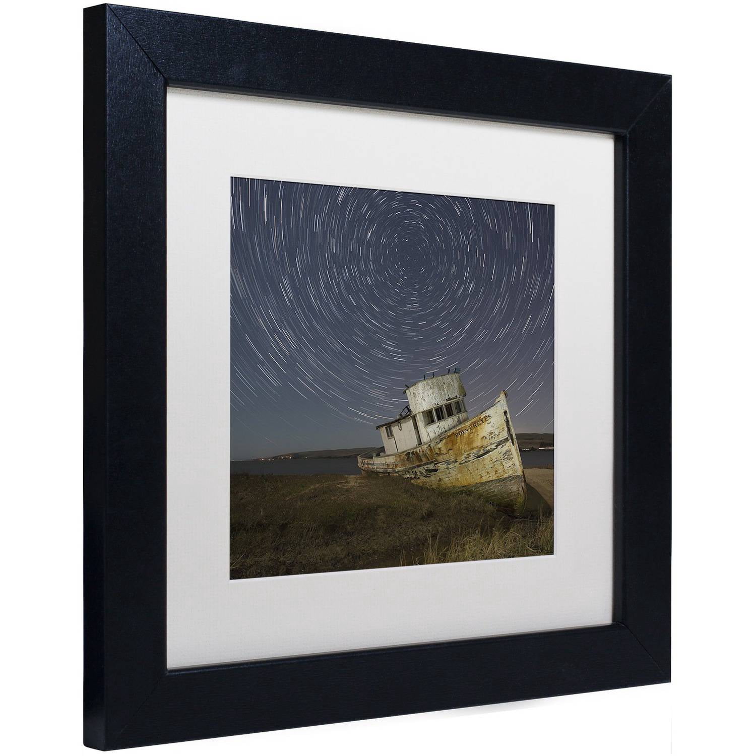 Trademark Fine Art "Point Reyes I" Canvas Art by Moises Levy White Matte, Black Frame