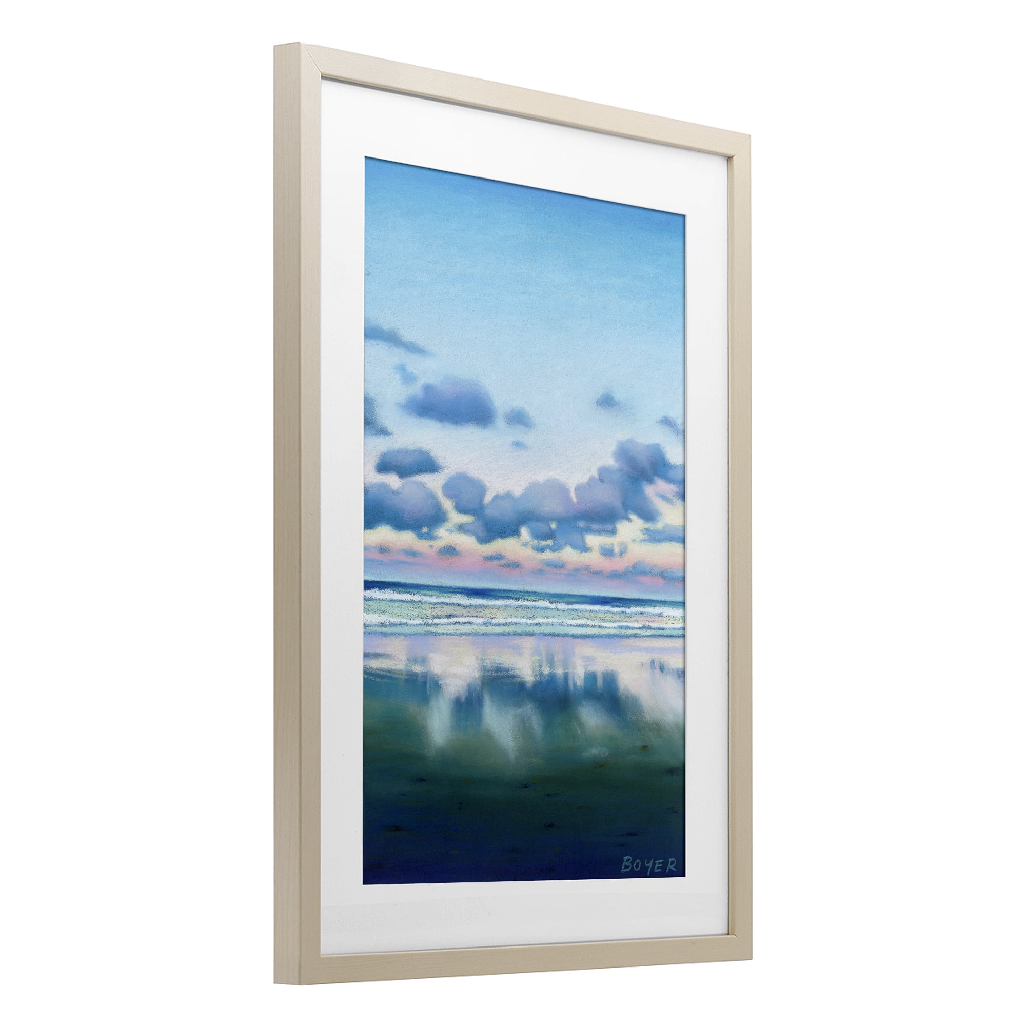 Stupell Industries Pretty Azure Cloud Reflection Birch Framed Print Under Glass, design by Susy Boyer