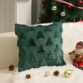 thumbnail image 4 of HomeKingdee Christmas Trees Decorative Pillow Covers, Soft Plush Faux Fur Farmhouse Throw Cushion Cases for Xmas Winter Holiday Home Decor, 4 of 5
