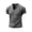 Gray, variant on Men's Vintage Frayed V-Neck T-Shirt Short Sleeve Distressed Raw Edge Casual Tee Retro Textured Summer Tops White L
