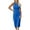 Blue, variant on Women Bodycon Midi Dress Summer Spring Casual Vacation Sundress Fitted Sleeveless Tank Dresses
