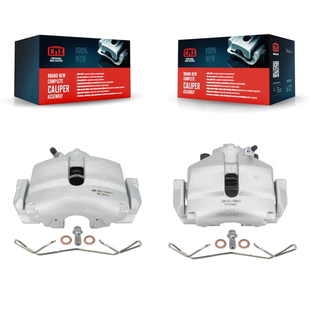 CMX Front Disc Brake Caliper Assembly Left Right Side (Driver Passenger) Kit for Car Volkswagen Jetta Golf Beetle Rabbit Audi A3 KBC-100178