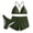 Army Green, variant on Women's Color Bikini Swimsuit Swimsuit Three Piece Set Army Green M
