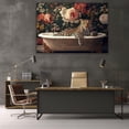 thumbnail image 2 of Mudket Floral Bathtub Leopard Framed Canvas Wall Art, Soft Botanical Animal Print Decor Perfect for Women Bathroom, Bedroom, Spa Home Space, Ready to Hang-20"L x 16"W, 2 of 10