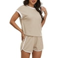 thumbnail image 5 of WUJINXIA Women's 2 Piece Summer Lounge Sets Cozy Shorts and Top for Home Errands Lounging, 5 of 6