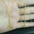 thumbnail image 6 of K-KED 24K Gold Plated Leaf Pendant Cross Necklaces Chain Ladies Wedding Delicate Jewelry Gift, 6 of 6