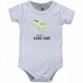 thumbnail image 3 of Hudson Baby Infant Boy Cotton Bodysuit, Shorts and Shoe 3pc Set, Rawr-Some Dino, 12-18 Months, 3 of 5