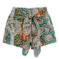 thumbnail image 5 of Gyujnb Women's Boho Printed Shorts, Front Tie Knot High Waist Casual Summer Beach Shorts,Yellow, 5 of 5