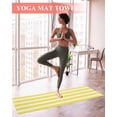 thumbnail image 2 of Yellow Striped Yoga Towel for Hot Yoga Non Slip, Modern Simple Monochrome Geometric White Yoga Mat Towel Absorbent Yoga Sweat Towels Microfiber Hot Yoga Blanket for Bikram Pilates 26"x70", 2 of 7
