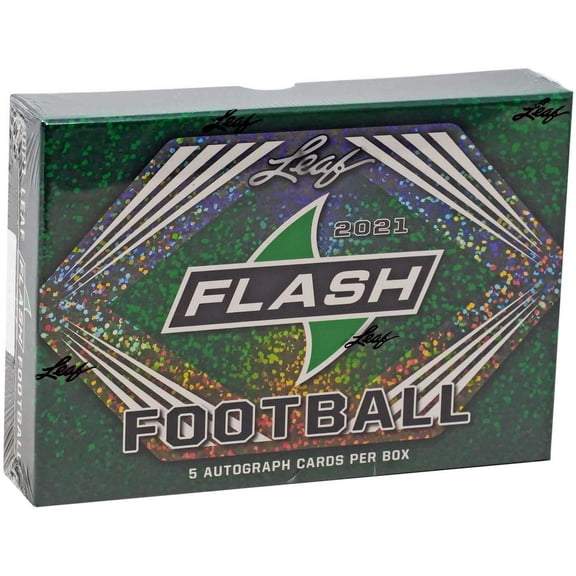 NFL 2021 Leaf Flash Football Trading Card HOBBY Box (5 Autograph Cards)