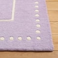 thumbnail image 3 of SAFAVIEH Bella Danita Plain Dotted Bordered Wool Area Rug, Lavender/Ivory, 5' x 5' Square, 3 of 11