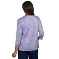 thumbnail image 2 of Alfred Dunner Womens Petite Iridescent Space Dye Side Grommet Top, 2 of 6