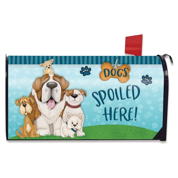 Briarwood Lane Dogs Spoiled Here Mailbox Cover