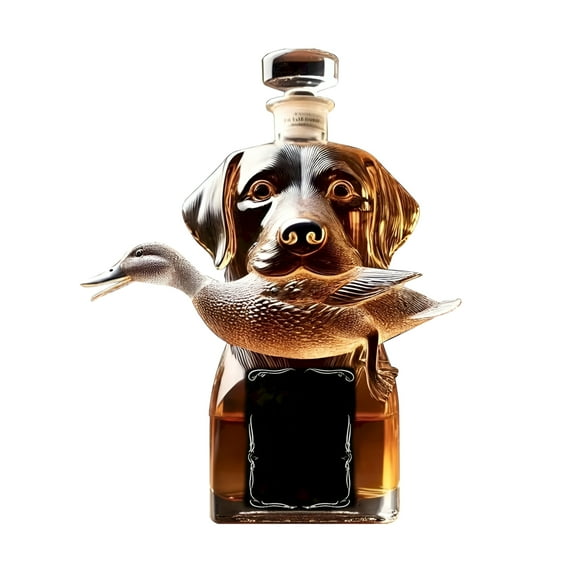ACDANC Labrador Dog-Shaped Whiskey Decanter Bottle - Glass Wine Bottle Statue for Home Bar Decor, Unique Liquor Gift Idea for Whiskey Enthusiasts and Dog Lovers
