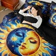thumbnail image 4 of Castle Fairy Moon Sun Bedding Comforter Set 7 Pieces for Teens Girls,Starry Sky Full Bedding Set Lightweight,Bohemian Theme Fitted Sheet Flat Sheet,Lightweight Room Decor,Reversible, 4 of 8