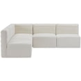 thumbnail image 4 of Meridian Furniture Quincy Cream Velvet Modular Sectional, 4 of 12