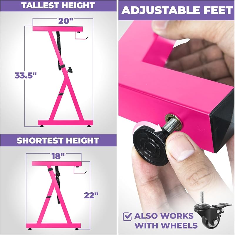 Piano Keyboard Stand - Z Style Adjustable and Portable Heavy Duty Music Stand for Adults -Fits 54-88 Key Electric Pianos - Sturdy Musical Keyboard Stand (Black)