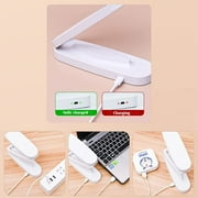Foldable LED Desk Lamp,Small Book Reading Light with 3 Brightness Color,Rechargeable & Dimmable,Eye-Caring Studying Light,Portable Table Lamp,for Home,Office,Travel