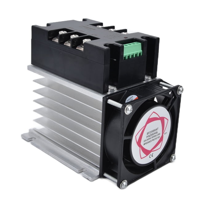 Regulador de voltaje de estado sólido Tiristor Equipo de control de atenuación de temperatura trifásico 380VACTSR-10WA-S con radiador
