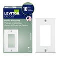 thumbnail image 1 of Placa de pared Leviton 80401-WMP Decora de 1 elemento, paquete de 10 unidades, color blanco, 1 of 5