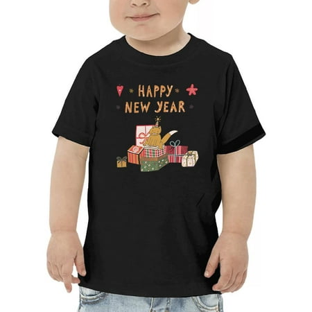 

Happy New Year Cat W Presents T-Shirt Toddler -Image by Shutterstock 5 Toddler