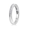 thumbnail image 2 of 1/2ct Diamond Princess Cut Channel Set Wedding Ring 10k White Gold, 2 of 4