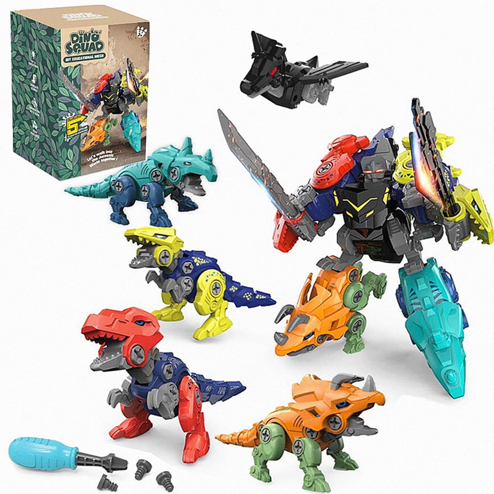 5 in 1 Dinosaur Building Toys Set Kids Dinosaur Toys for Over 3 Years Old  Boys Gifts DIY Take Apart Deformed Robot Toys - Walmart.com