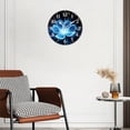 thumbnail image 3 of Decorative Round Wall Clocks Non-Ticking Silent Battery Operated Clocks with Photo for Bedroom,Living Room-Glowing Blue Flower With An Ethereal Glow(12inch), 3 of 4