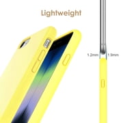 JETech Silicone Case for iPhone SE 3/2 (2022/2020 Edition), 4.7-Inch, Silky-Soft Touch Full-Body Protective Phone Case, Shockproof Cover with Microfiber Lining (Flash)