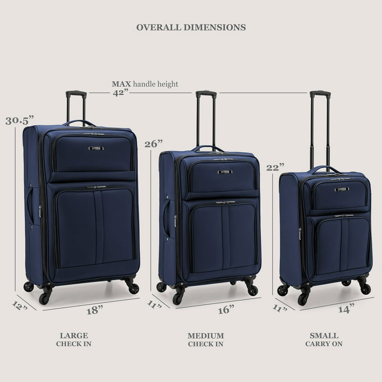 U.S. Traveler Anzio 26-Inch Medium Checked Suitcase, Expandable