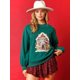 thumbnail image 2 of Sudadera con capucha y parches de purpurina, camiseta vintage, ropa de calle de manga larga ajustada estilo Harajuku, ropa de mujer, camiseta navideña, otoño e invierno 2024, 2 of 5